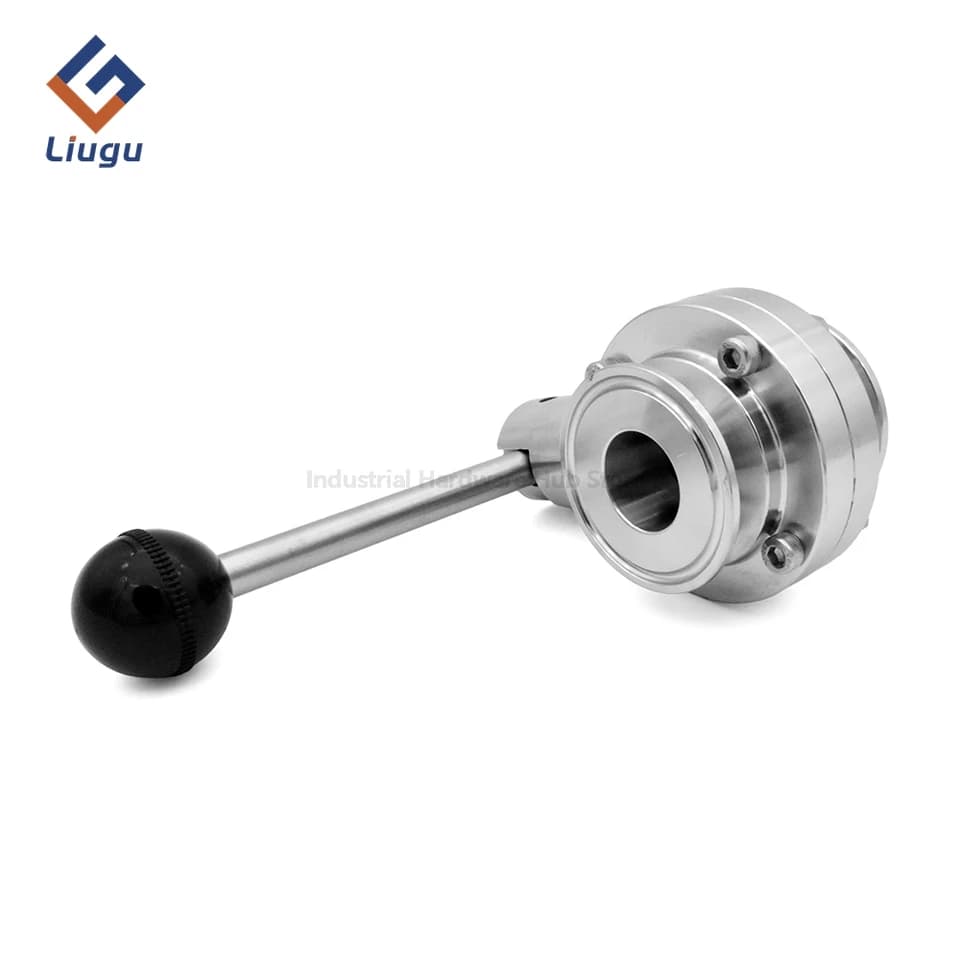 3/4" Lockshield Valve, SS304/316L Tri Clamp | Sanitary Butterfly Valve | Homebrew Beer Dairy - Thumbnail 5