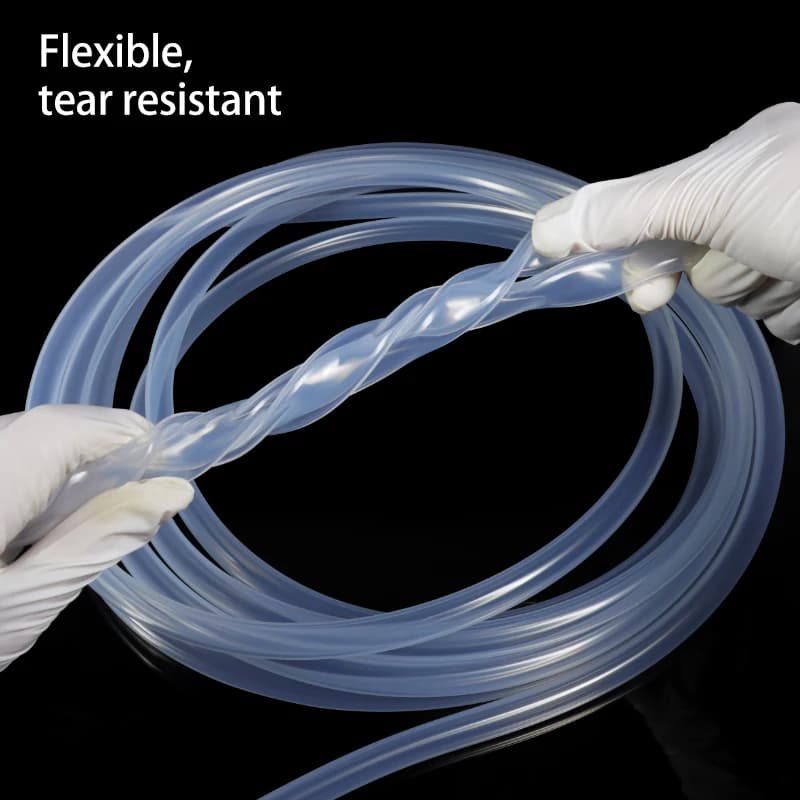 Washing Machine Grade Silicone Tube | Food-Safe & Flexible | 12mm ID Tubing - Thumbnail 4