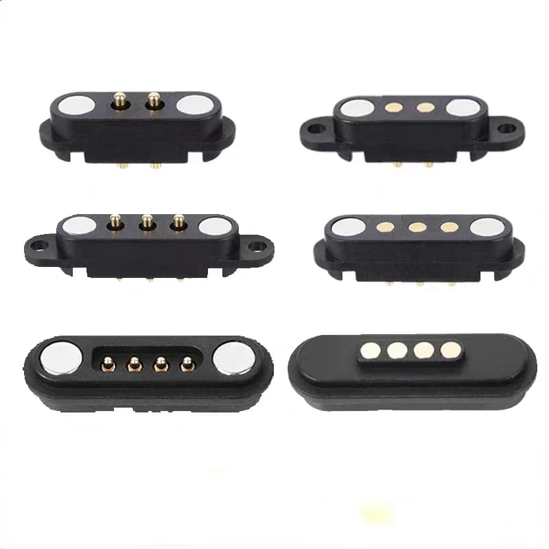 Spring-Loaded Pogo Pin Connectors | 2A DC Power | 2-Pin & 3-Pin Male/Female Set