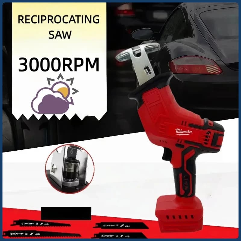 Milwaukee 18V Cordless Reciprocating Saw | Brushless Motor | Wood & Metal Cutting Power Tool - Thumbnail 2