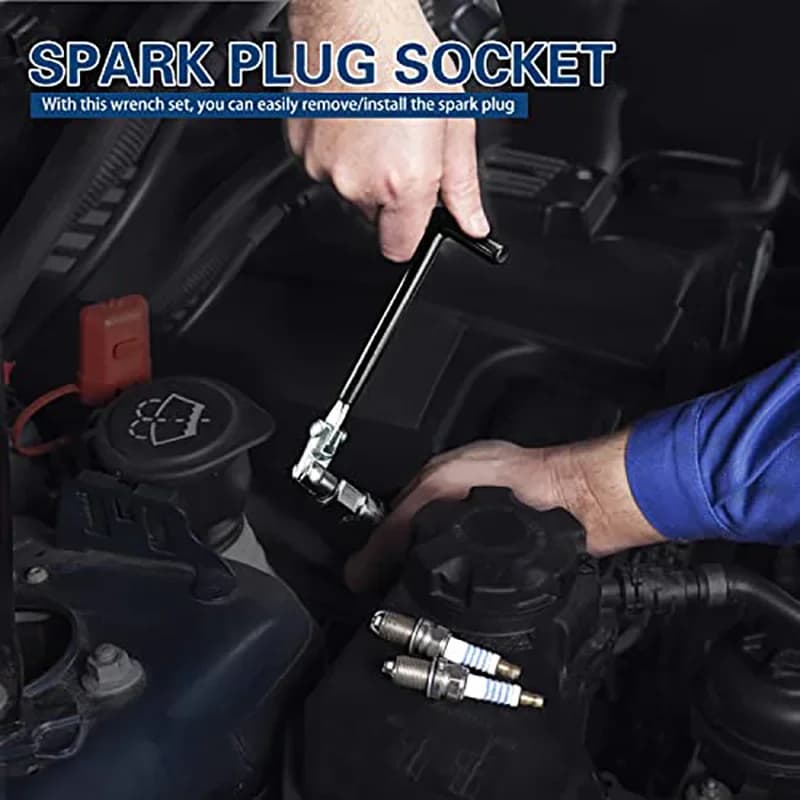 Plug Torque Wrench | 4-Piece Socket Set | 16mm 18mm 21mm Chrome-Plated - Thumbnail 3