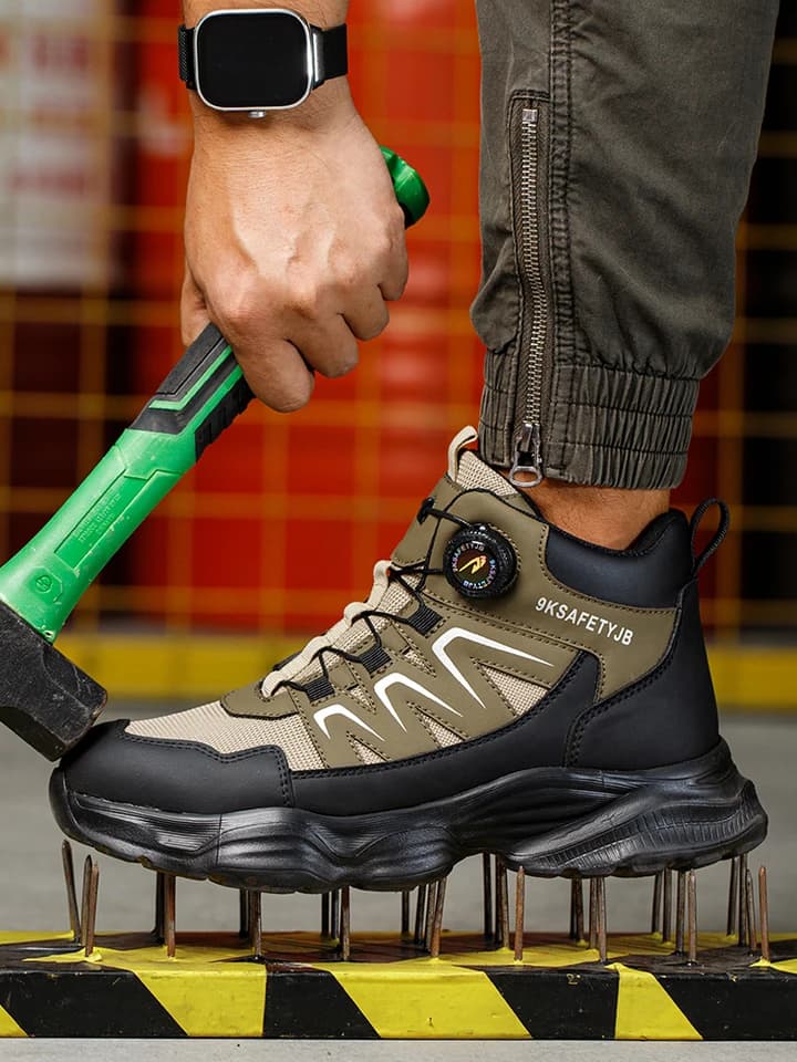 Size 47 48 Safety Toe Wellington Boots | Steel Toe & Lightweight | Rotation Button Fastening - Thumbnail 4