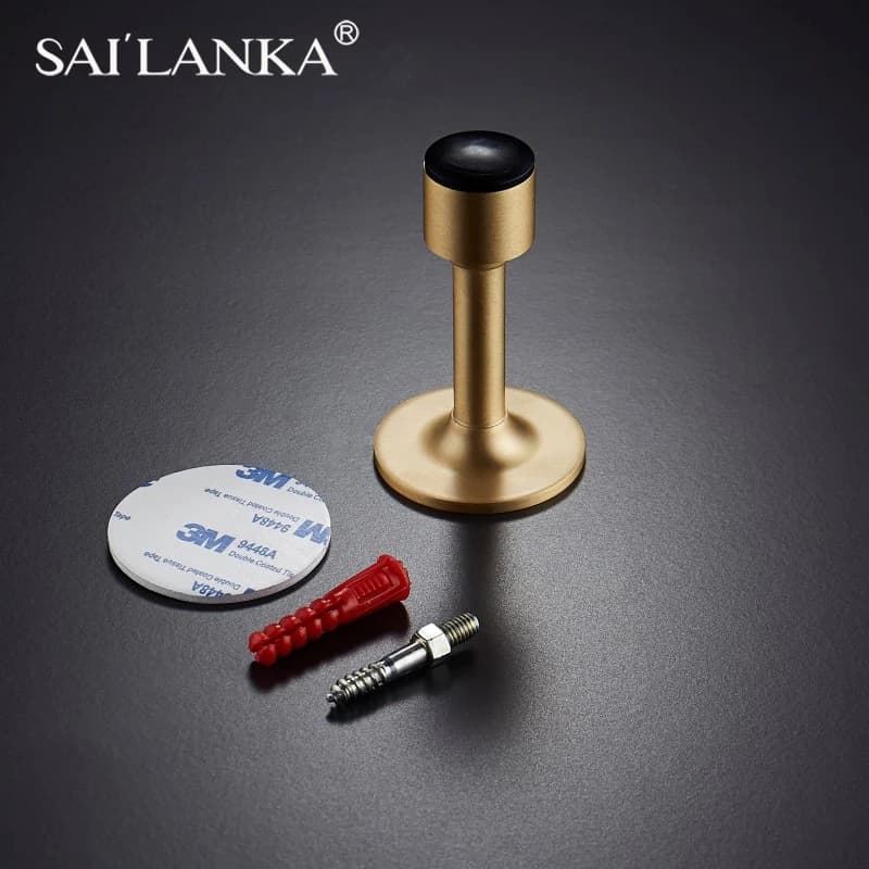 SAILANKA Heavy Duty Rubber Door Stopper | Floor Mounted | Hole-Free Security - Thumbnail 3