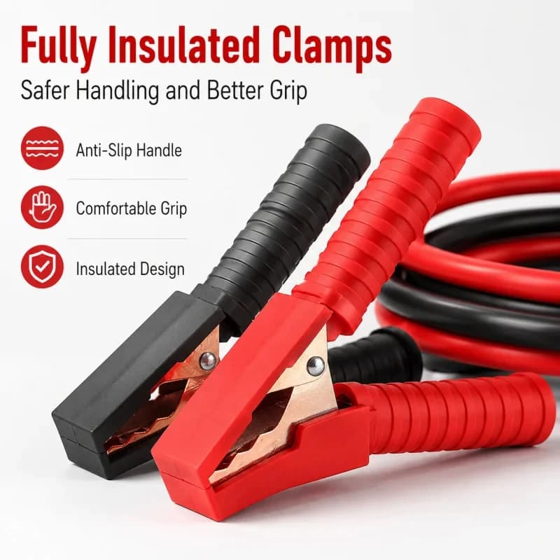 Jumper Cables for Car | 4M Pure Copper Wire | Emergency Start Kit - Thumbnail 2