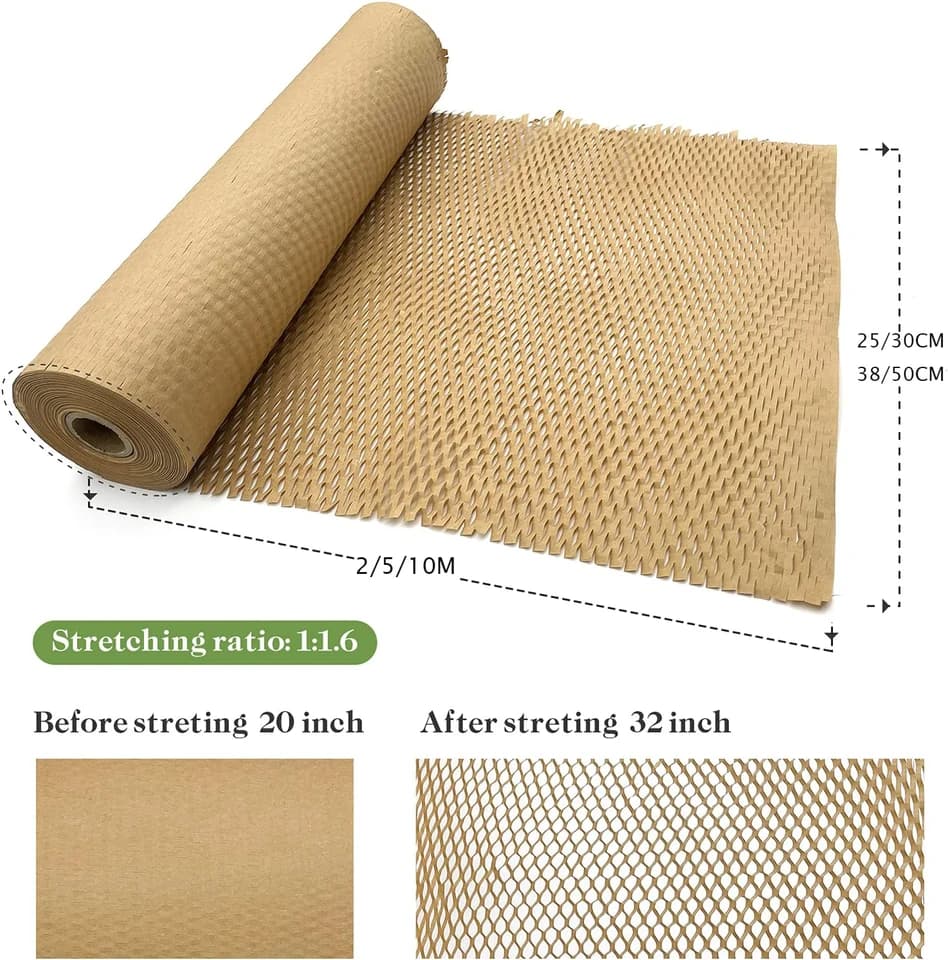 Eco-Friendly Bubble Wrap Roll Alternative | Honeycomb Cushioning | Moving Supplies - Thumbnail 3