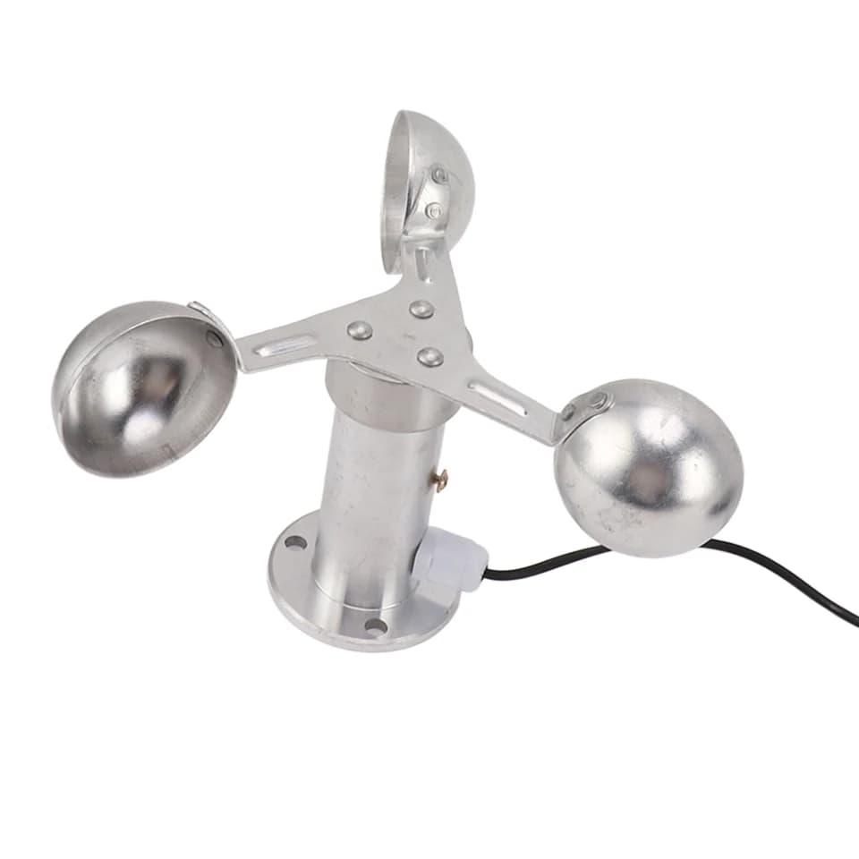 Anemometer Wind Speed Sensor | 3-Cup Aluminium Alloy | 0-3.8V Output - Thumbnail 3