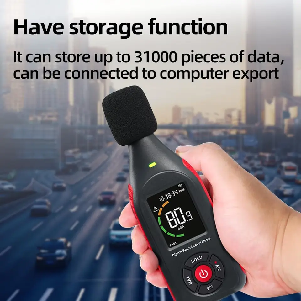 Decibel Meter | 30-130dB A/C Weighting | Data Analyzable Noise Tester - Thumbnail 5