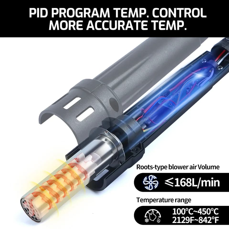 Silverflo 857D+ Soldering Iron | 600W Hot Air Rework Station | BGA SMD SOIC Repair - Thumbnail 4