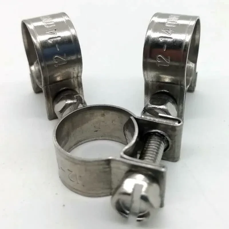 50pc Jubilee Clips 6-20mm | Automotive Hose Pipe Clamps | Fixed Tool Tube Clips - Thumbnail 5