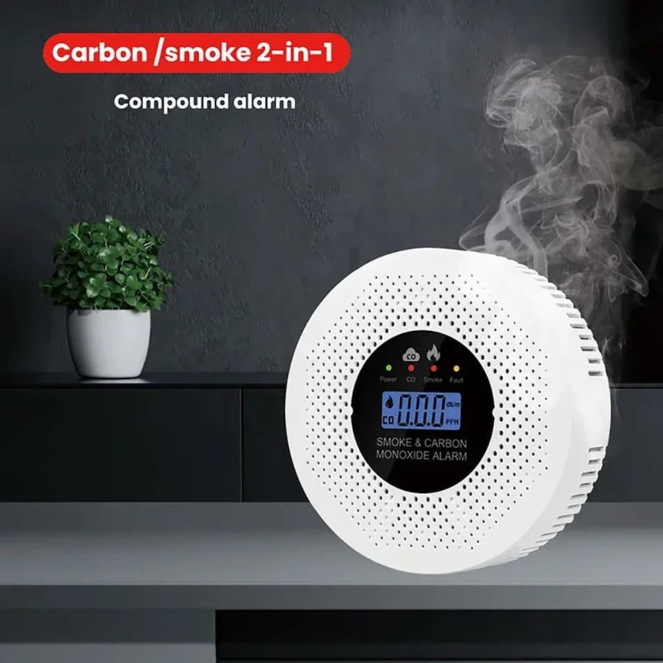 2-in-1 Carbon Monoxide Detector | Smart Home & High Sensitivity | Sound & Flash Alarm - Thumbnail 3