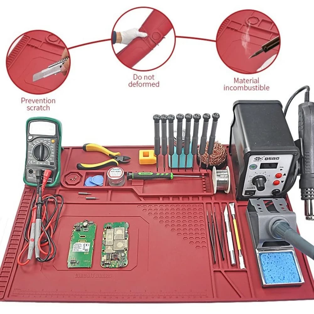 Soldering Mat | 500°C Heat-Resistant Workstation Pad for Electronics Repair - Thumbnail 2