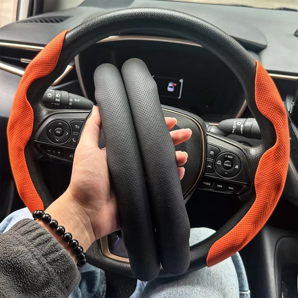 Wheel Covers | Carbon Fiber & Suede | Universal 3-Piece Kit - Thumbnail 3