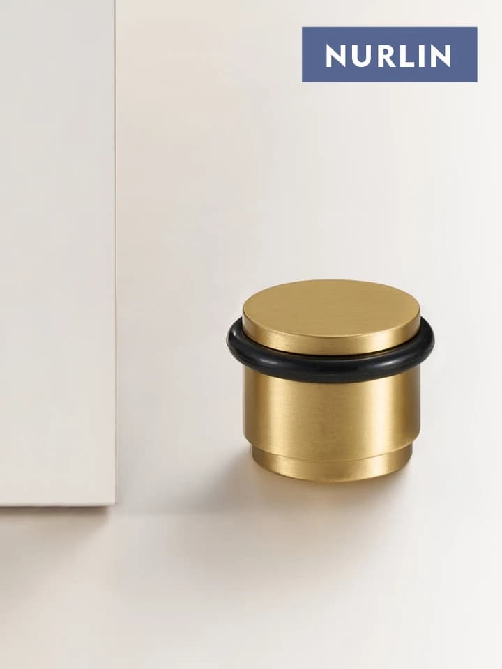 Nurlin Brass Rubber Door Stopper | Heavy Duty | Indoor & Outdoor Use - Thumbnail 6