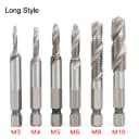 6Pcs Silver Long
