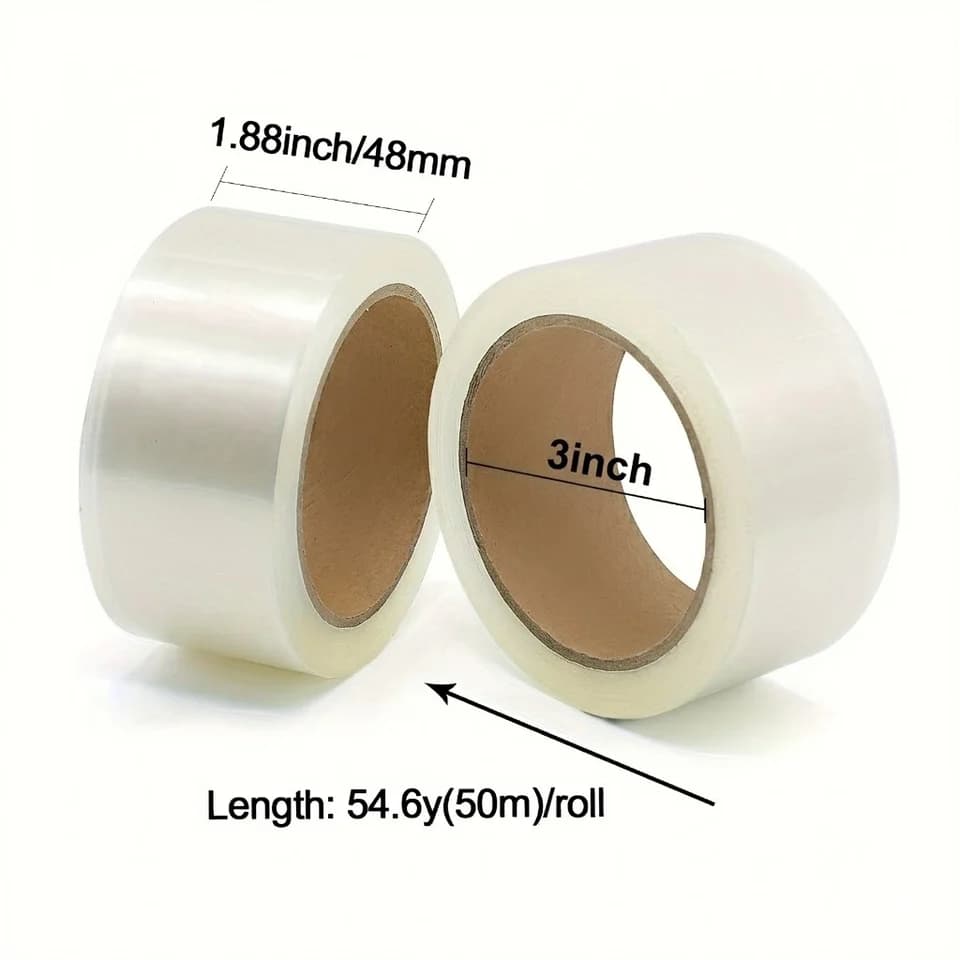 Transparent Packing Tape | Low Noise, 48mm x 50m | E-commerce & Express Shipping - Thumbnail 2