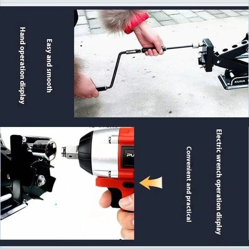 2.8T 2T Scissor Jack | Manual & Electric | Car & Motorcycle Maintenance - Thumbnail 5