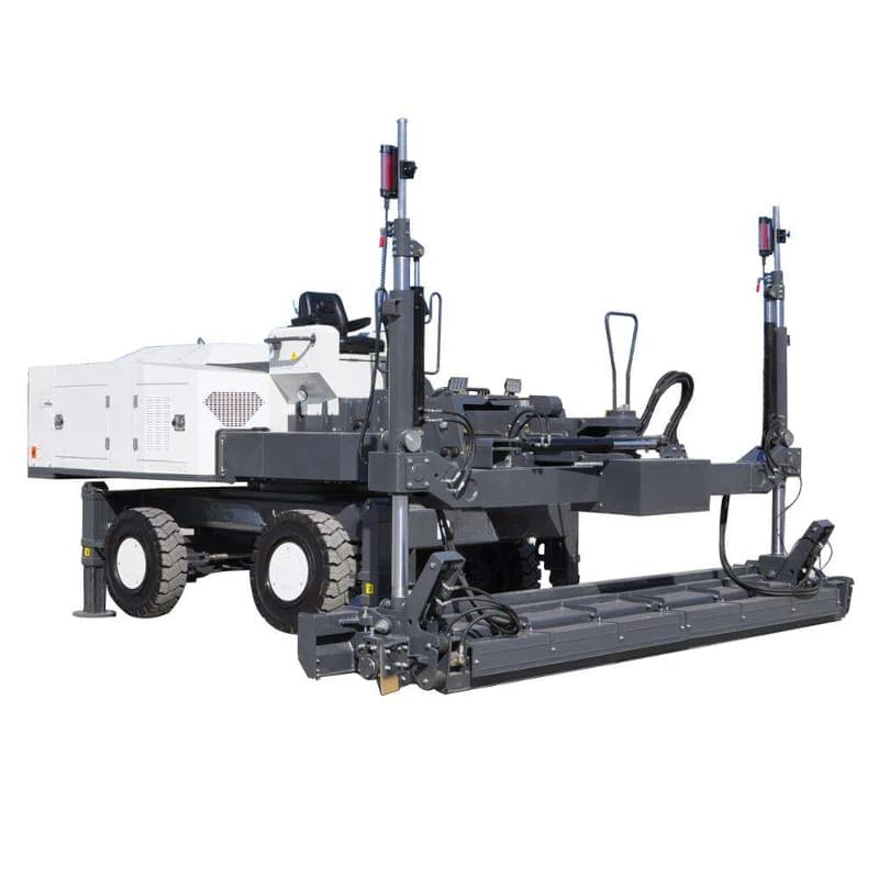Concrete laser screed leveling machine for high-precision floor finishing, improving construction work efficiency and flatness.