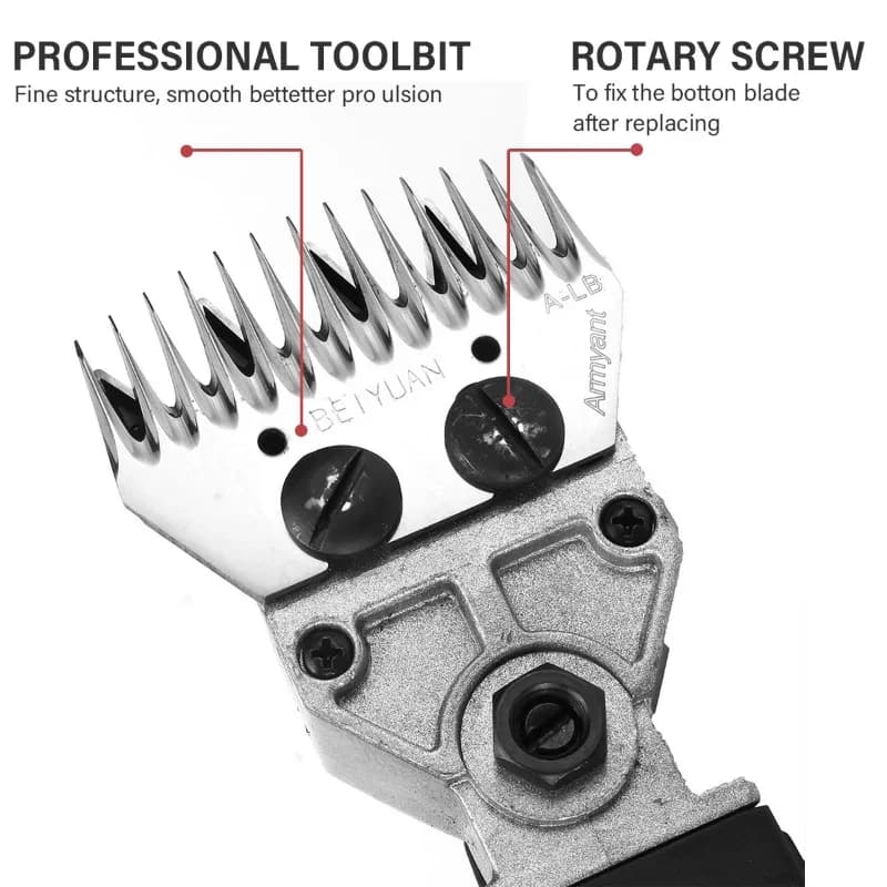 1300W Electric Sheep Shears | 6-Speed Animal Wool Clipper | 110V/220V Trimmer - Thumbnail 6
