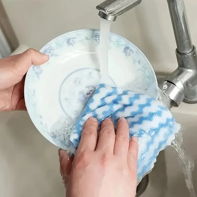 40x Super Absorbent Cleaning Cloths for Glass | Coral Fleece Dish Rags | Thick Kitchen & Window Wipes - Thumbnail 5