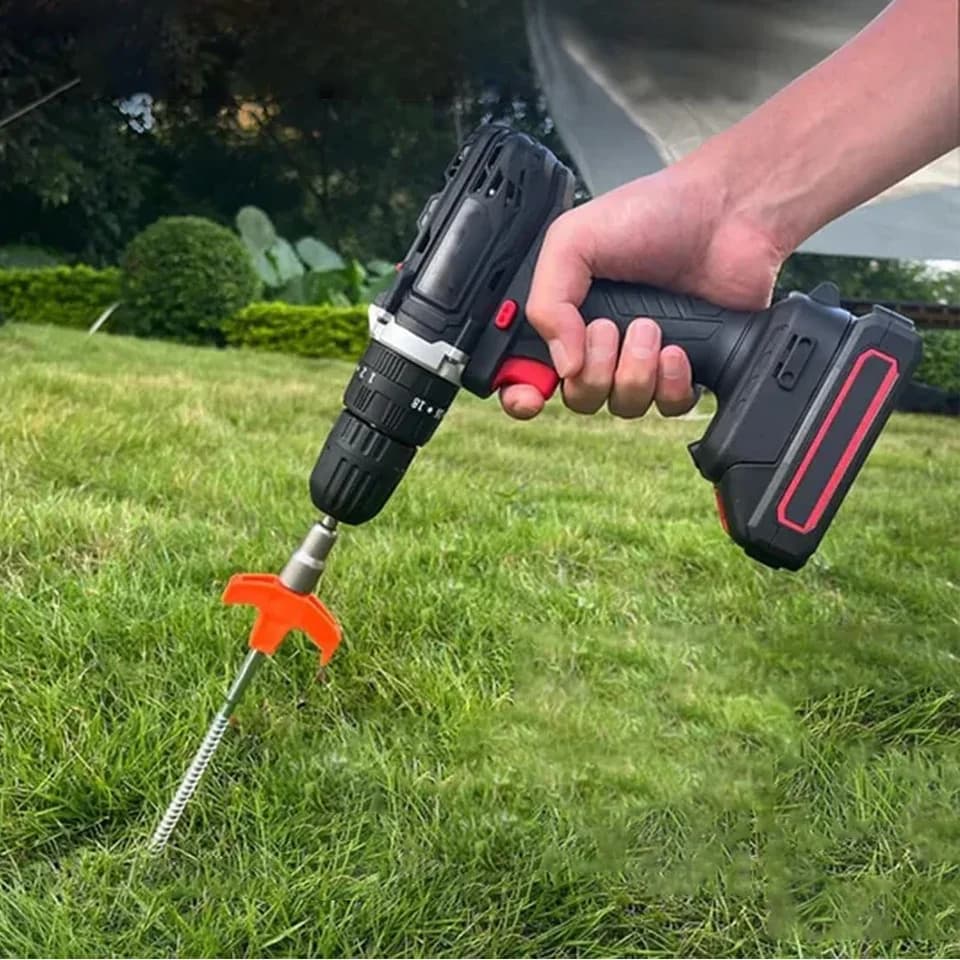 Ground Screw for Decking | 205mm Tent Pegs | Heavy Duty Anchor - Thumbnail 5