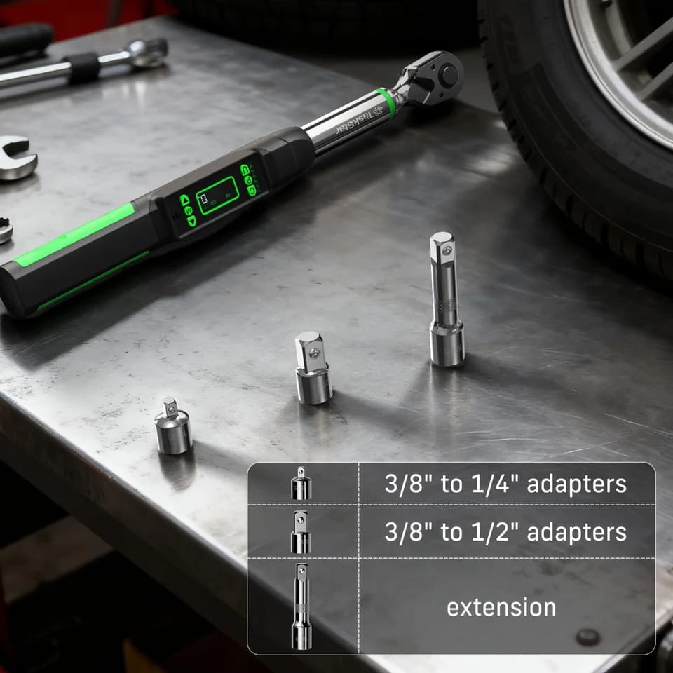 Digital Torque Wrench | 3/8" Drive, 0-220Nm | Motorcycle/Car Care - Thumbnail 9