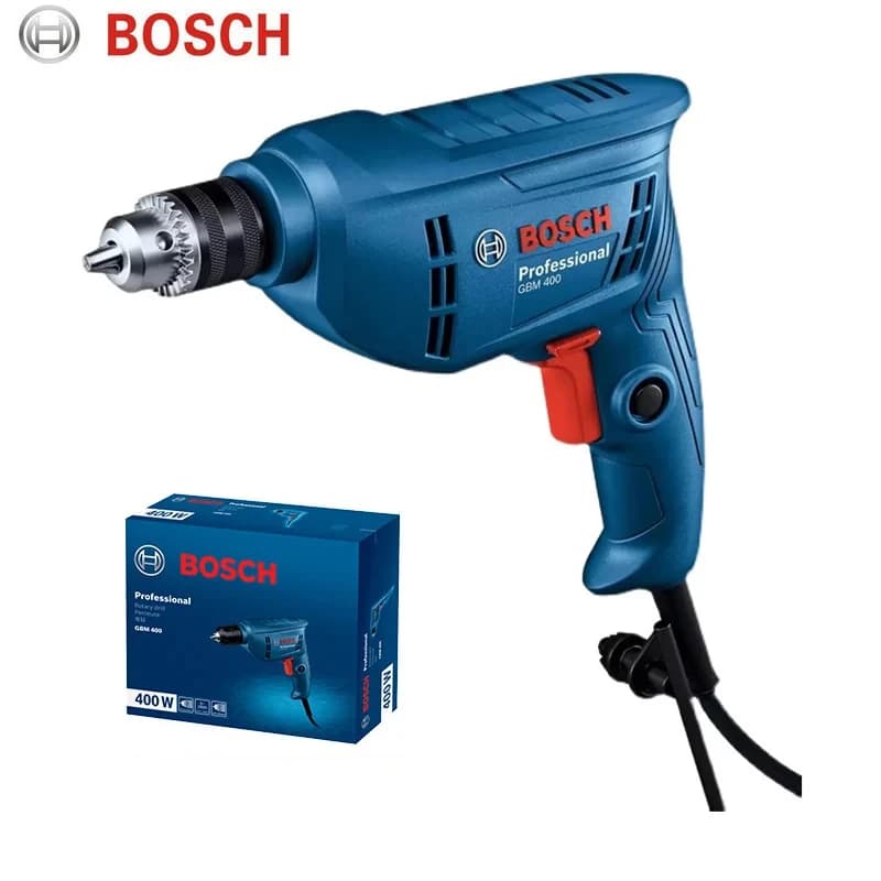 Bosch GBM400KL electric manual drill and screwdriver, a single-speed, multifunction household tool with self-locking keyless chuck.