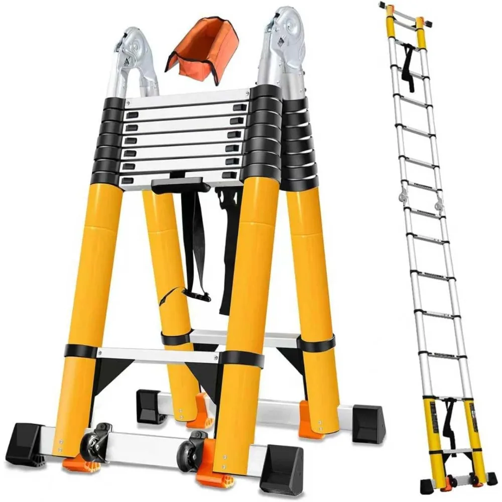 A Frame Telescoping Ladder, Portable Type-A Collapsible Exte - Premium Construction & Building > Construction Tools with professional quality and features