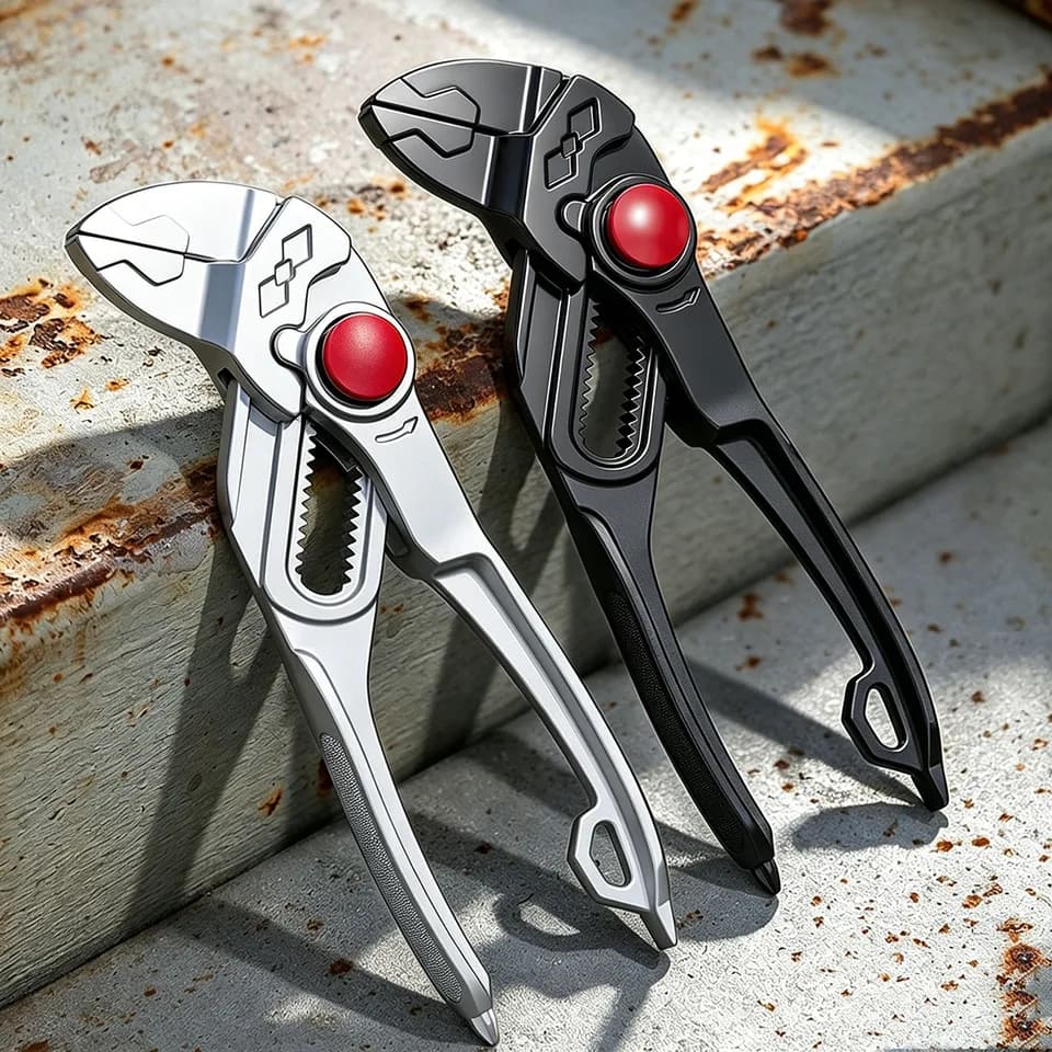 4" Adjustable Water Pump Pliers | Crimping Tool | Plumbing Pipe Wrench - Thumbnail 3