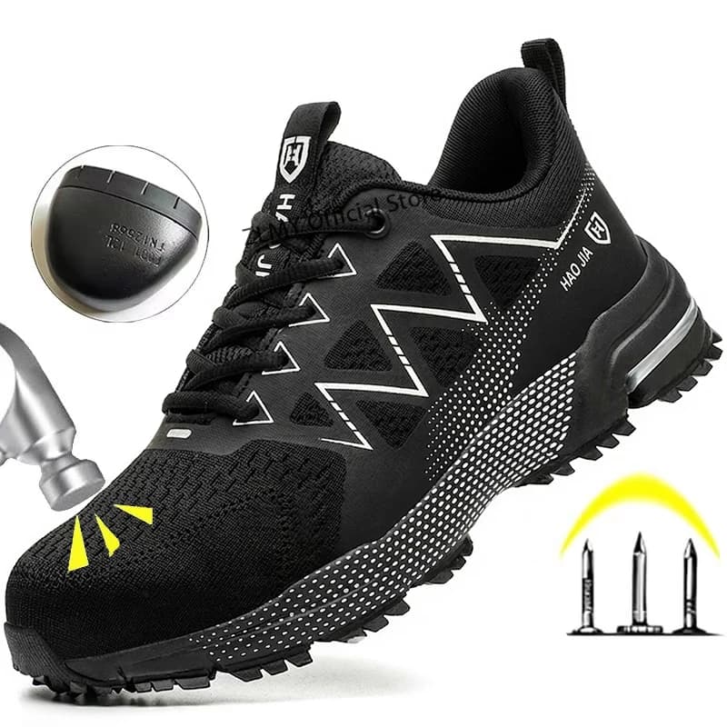Steel Toe Cap Boots | Puncture Proof Safety Trainers | Breathable Workwear - Thumbnail 2