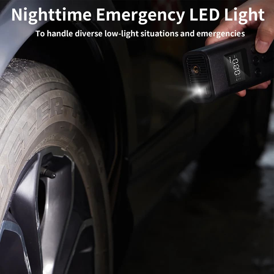 Tyre Inflator | 150 PSI Wireless Pump | Digital Display & LED - Thumbnail 5