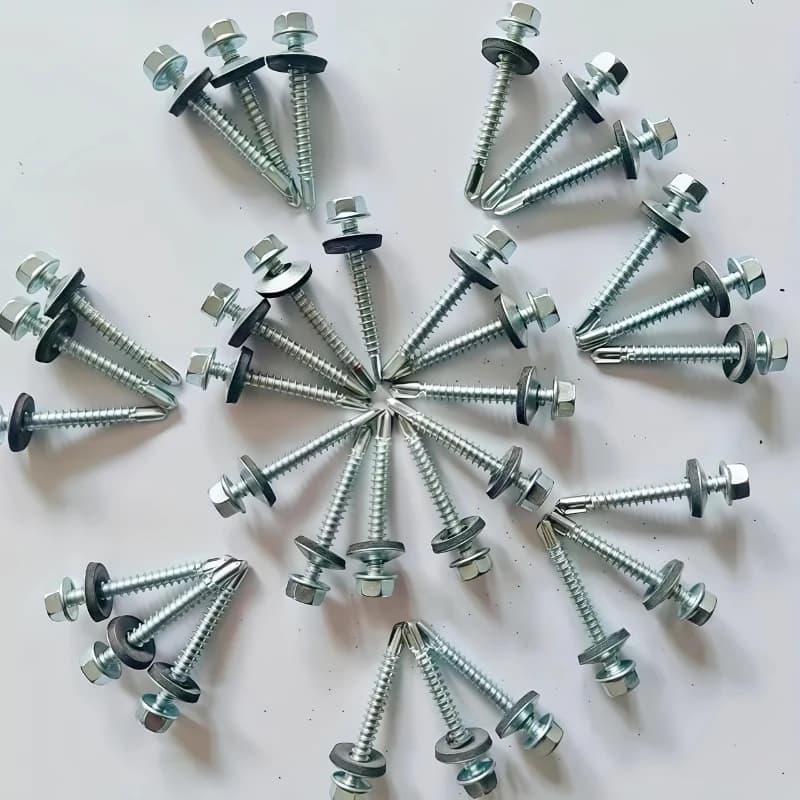 Deck Screws 4.8x38mm | Hex Head Self-Tapping | Rust-Proof with Sealing Rings - Thumbnail 3