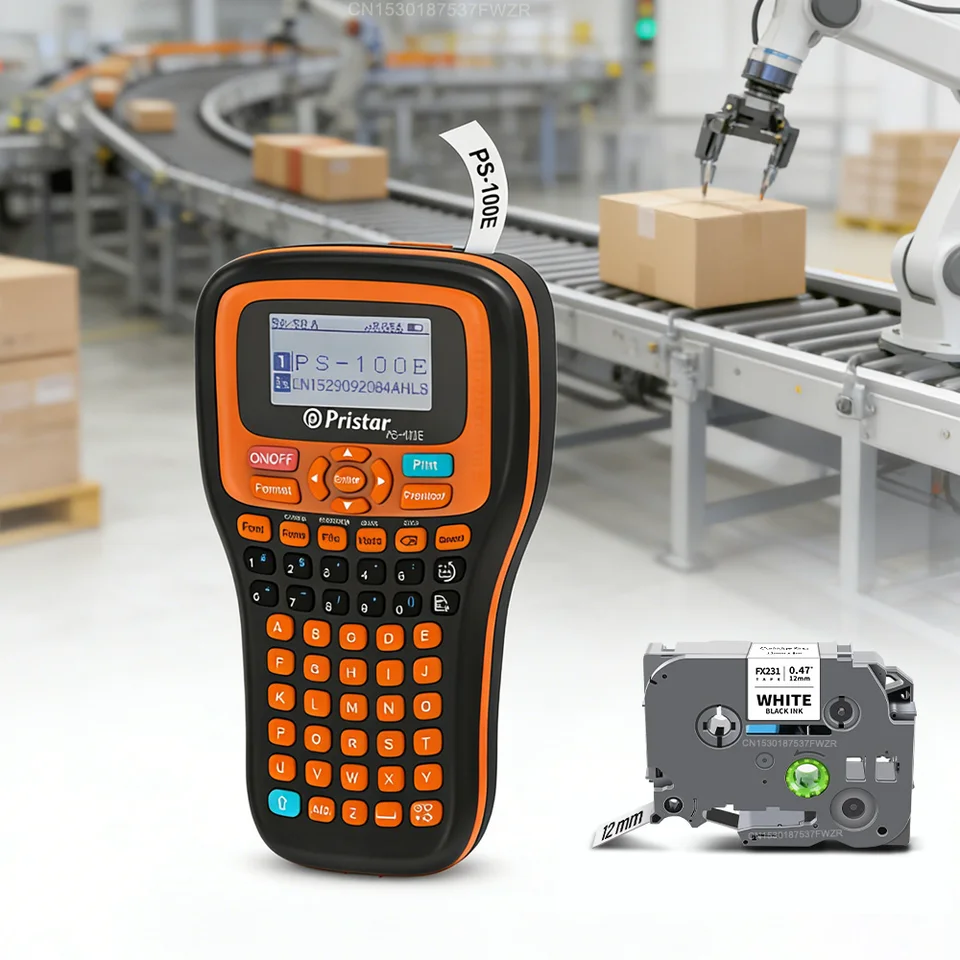 PS100E Portable Label Maker | Compatible with Brother P-Touch | For 6-12mm TZe Tape - Thumbnail 3