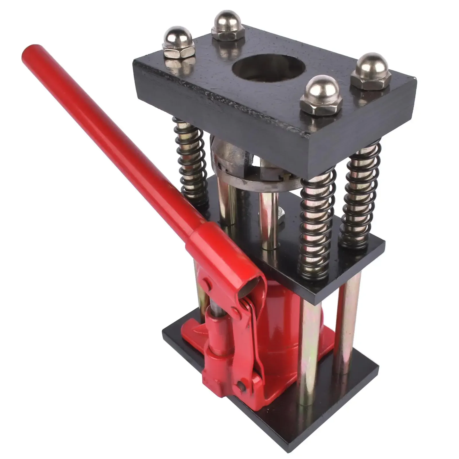AP03 manual hydraulic hose crimper tool for 13-20mm fittings, featuring a benchtop bottle jack and durable steel construction.