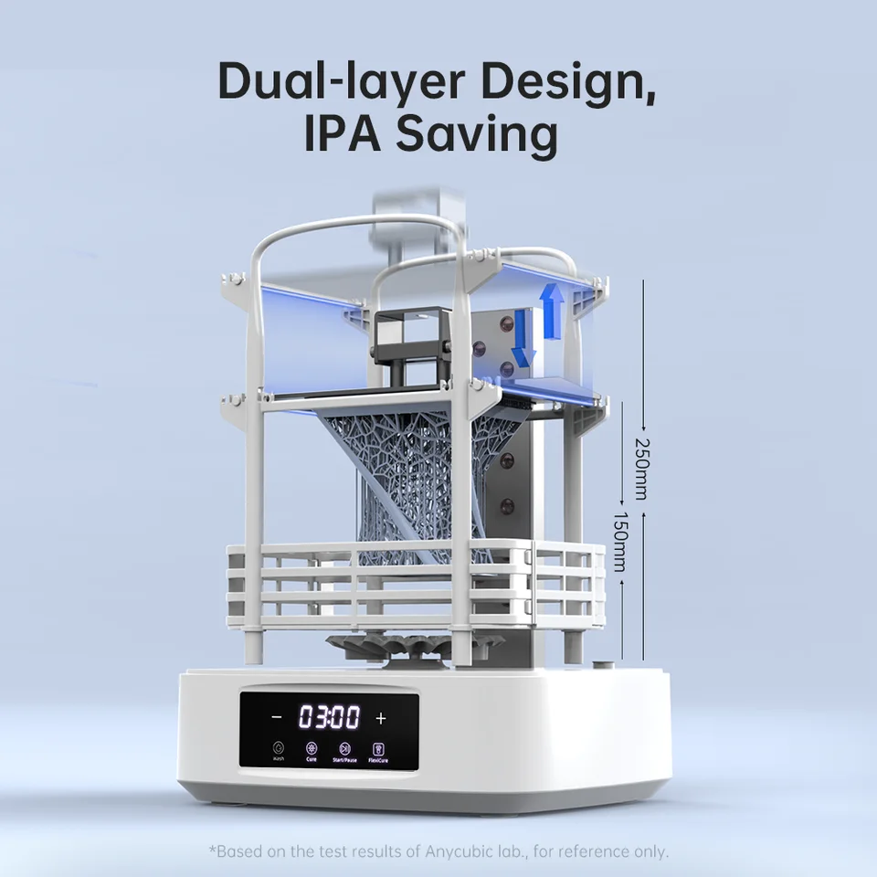 ANYCUBIC Wash & Cure 3 Plus 3d printer | Large Volume Resin Curing & Washing | 228x128x250mm - Thumbnail 8