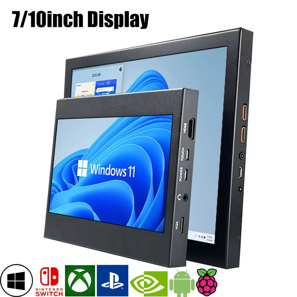 7" IPS Portable Monitor | HDMI Touchscreen Display | Pi & PC Compatible - Thumbnail 4