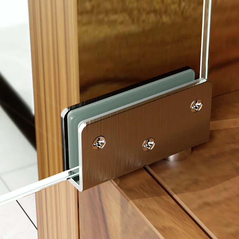 Glass Pivot Gate Hinges | Stainless Steel for 5-8mm Glass | Cabinet Door - Thumbnail 6