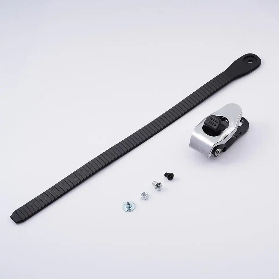 Heavy-Duty Ratchet Strap: a single strap and buckle assembly on a plain background.