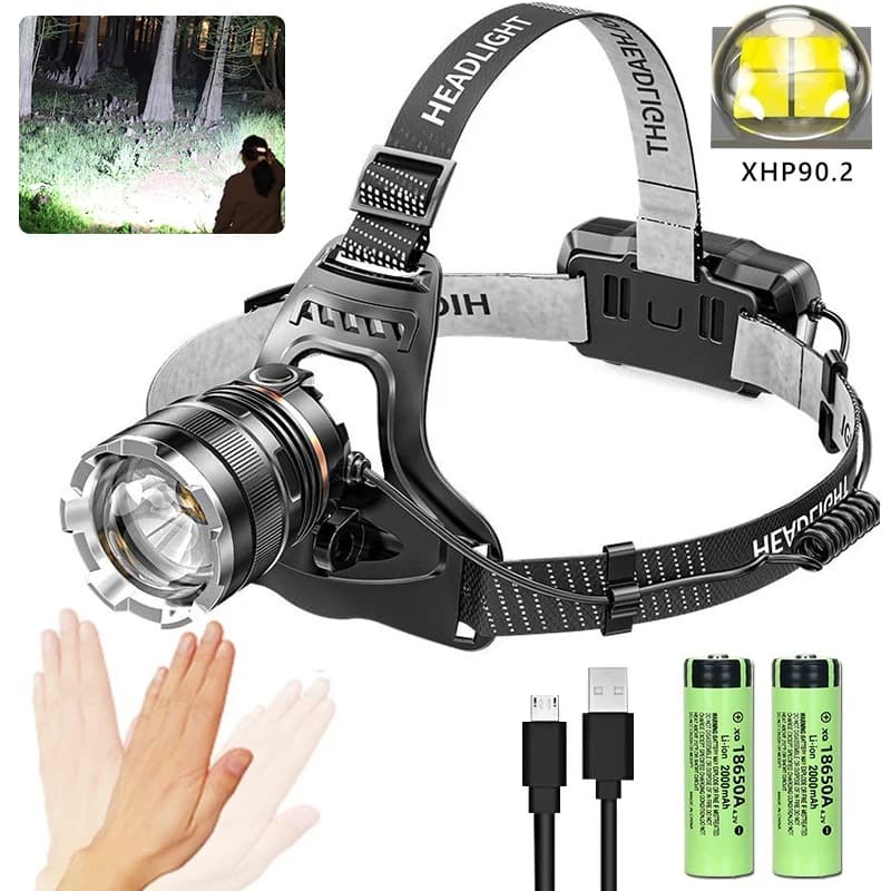 XHP90.2 Rechargeable Head Torch | 1000m Range | Industrial Fishing Lamp - Thumbnail 2