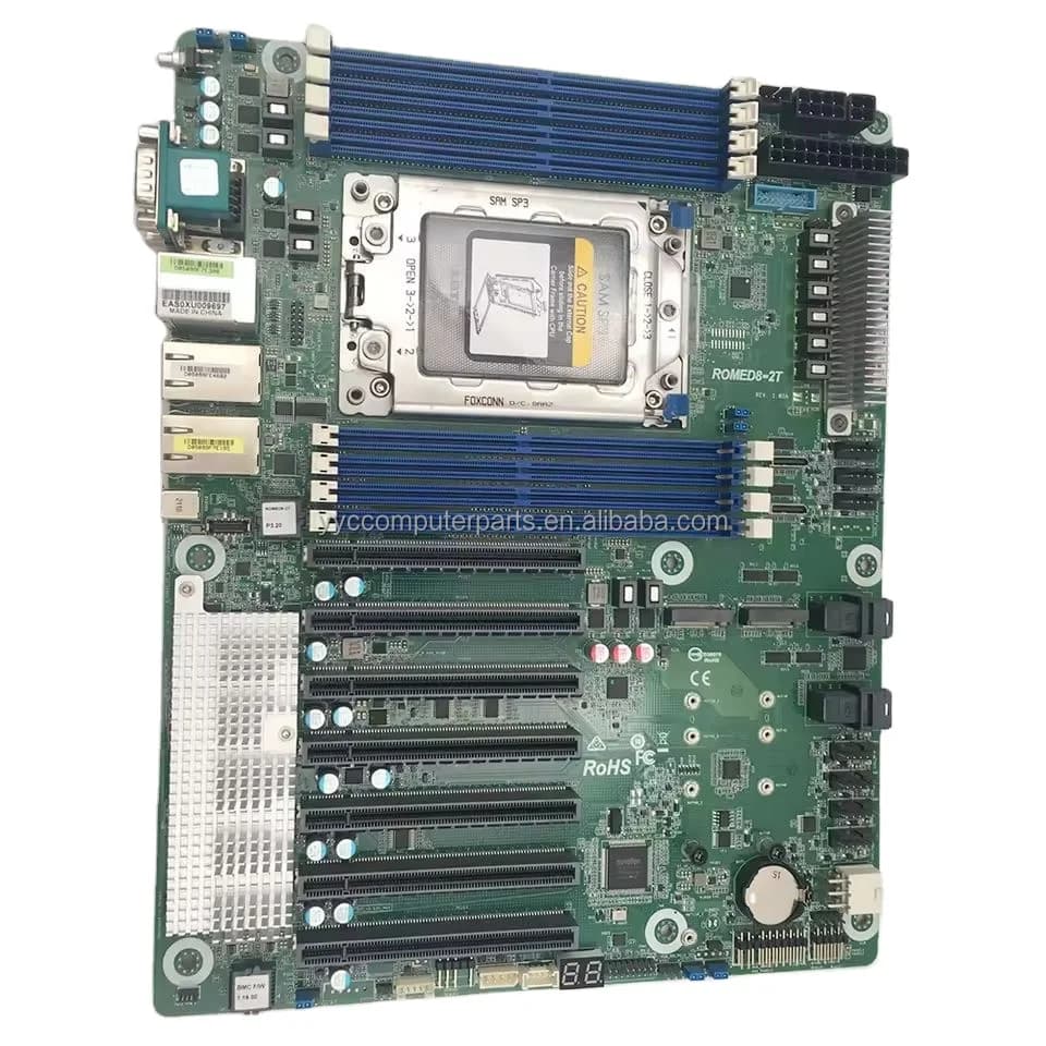 Server Motherboard | ASRock Rack ROMED8-2T | LGA4094 SP3 | DDR4 & PCIe 4.0 Performance - Thumbnail 2