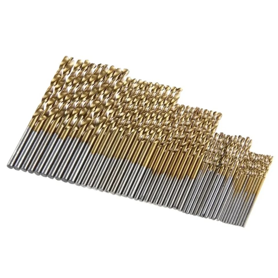 50pc HSS Titanium Drill Bit Set | Straight Shank | For Handheld Drills - Thumbnail 2