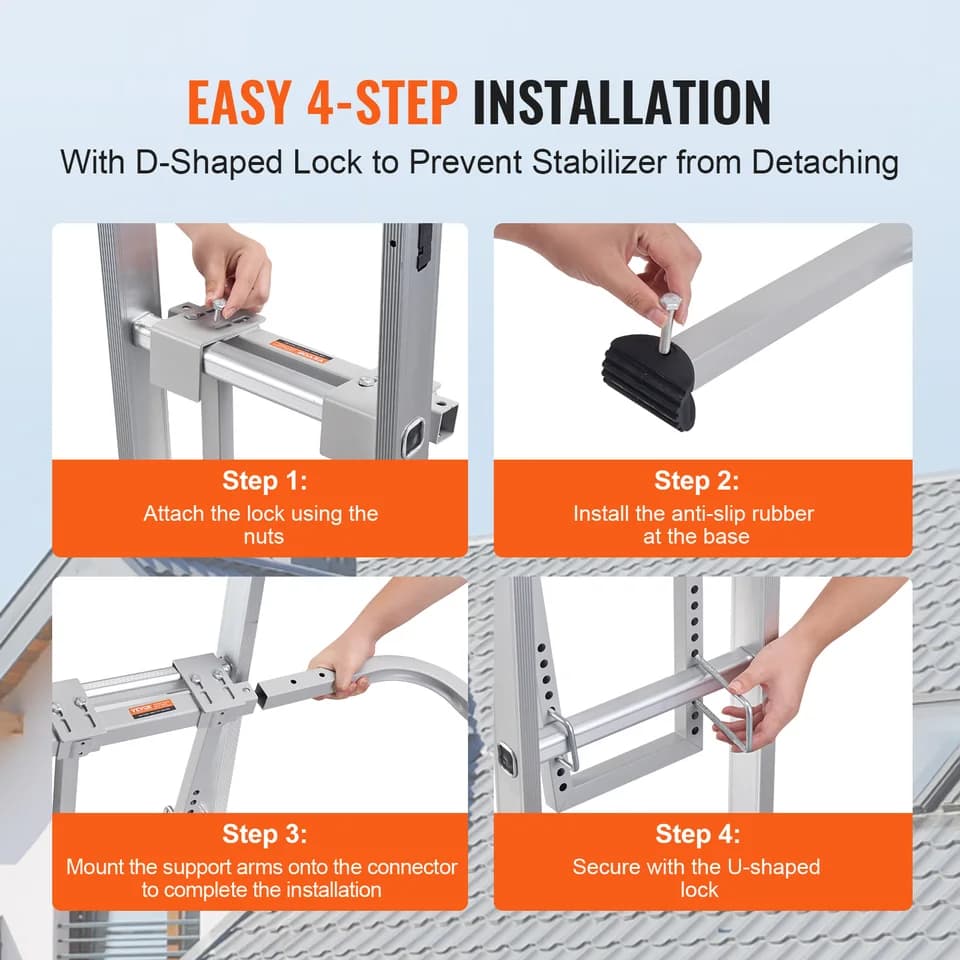 Ladder Standoff | Heavy Duty Steel | Roof Hook & Wall Extension - Thumbnail 6