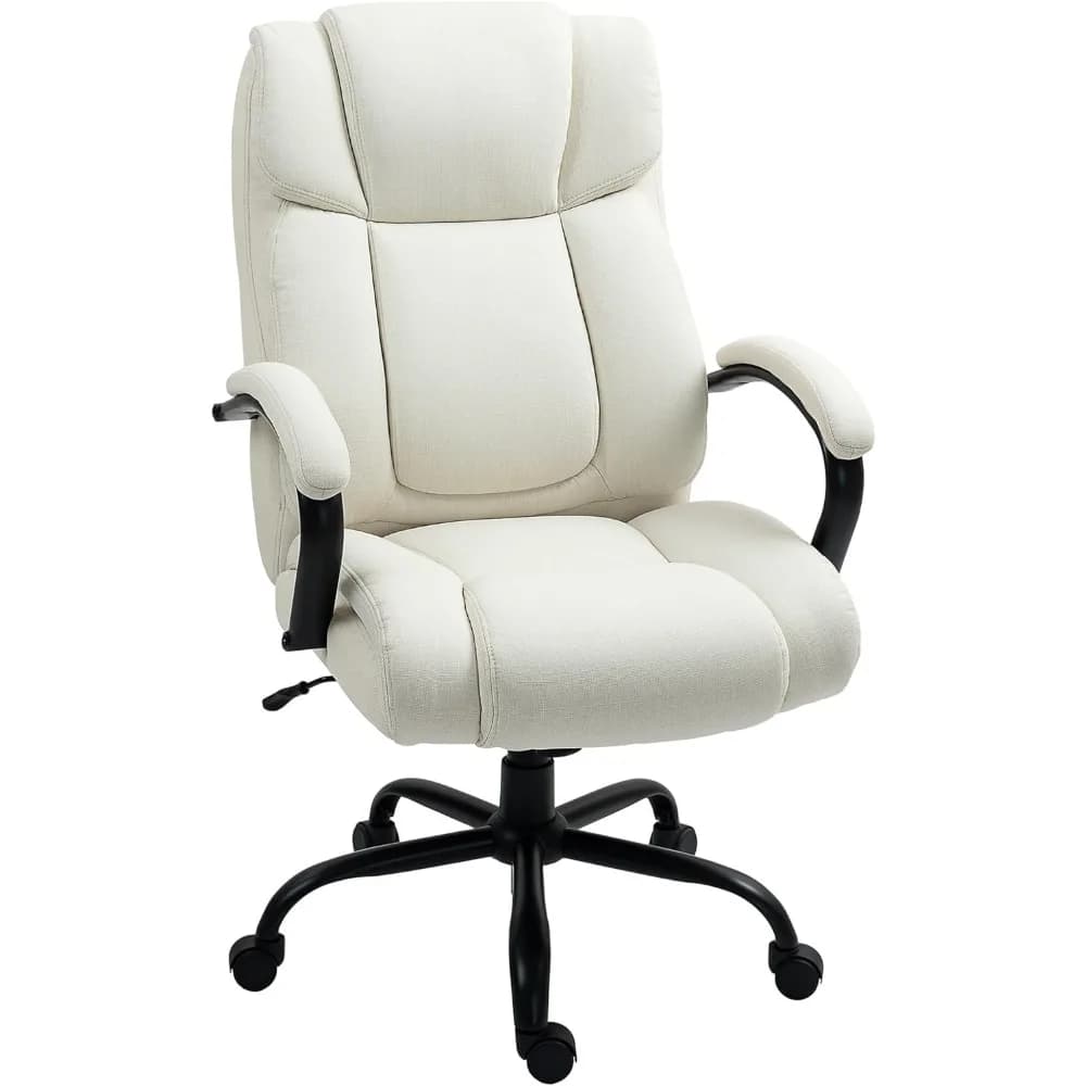 Heavy-Duty Executive Office Chair | 485lbs Weight Capacity | Wide Seat High Back Computer Desk Chair
