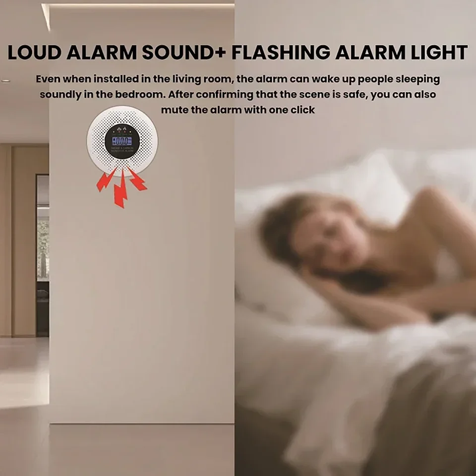 2-in-1 Carbon Monoxide Detector | Smart Home & High Sensitivity | Sound & Flash Alarm - Thumbnail 5