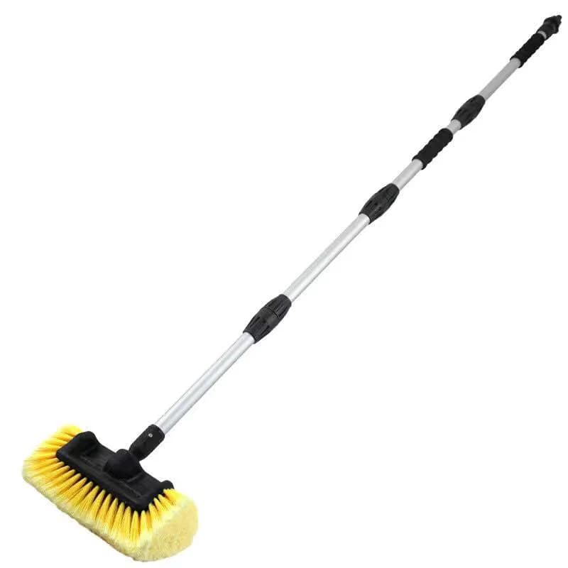 Telescopic Window Cleaning Pole with a car wash brush head on a white background.