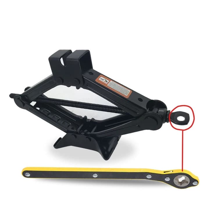 Jack for Changing Tires | Ratchet Wrench & Scissor Jack Handle - Thumbnail 4
