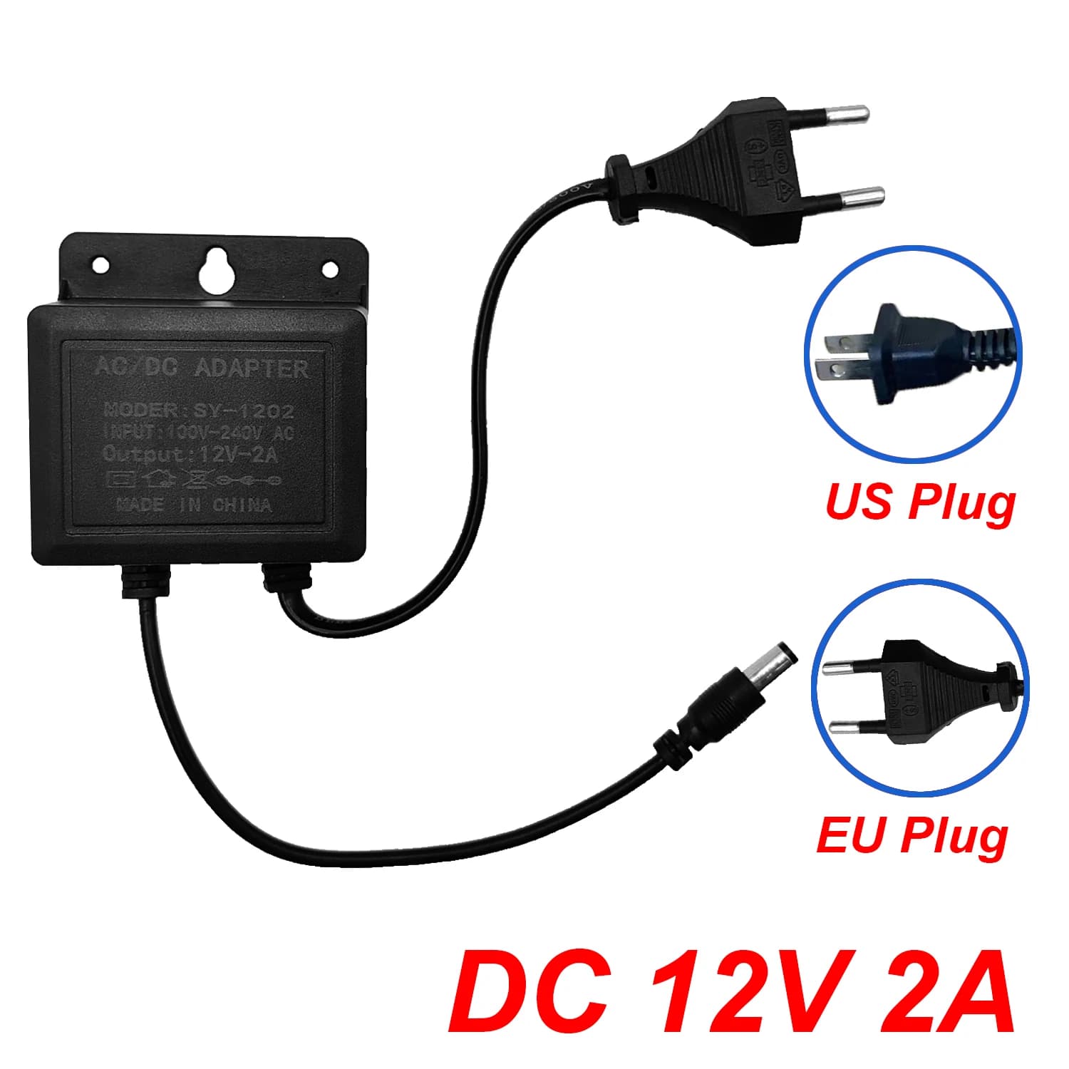 12V 2A AC/DC Power Adapter | Universal 100-240V Input | For CCTV Camera Systems - Thumbnail 6