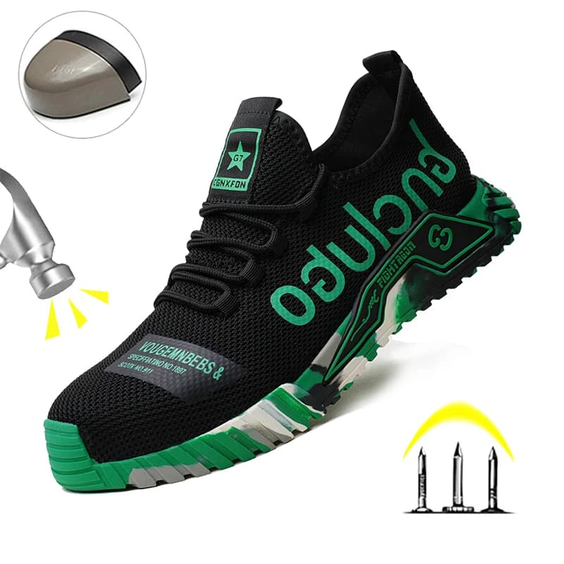 Work Shoes Steel Toe | Anti-Puncture & Non-Slip | Breathable Safety Footwear - Thumbnail 3
