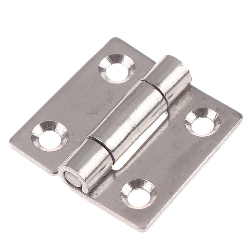 304 stainless steel thickened hinge measuring 40x40x2mm for industrial equipment cabinets and heavy-duty applications.