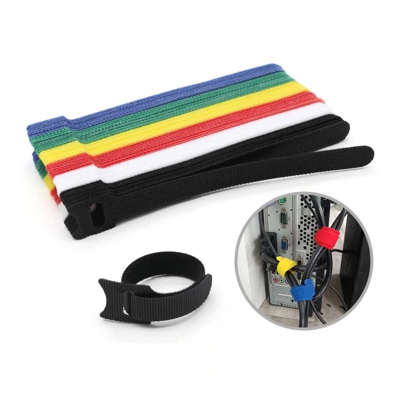 250mm Cavity Wall Ties | Reusable Hook & Loop Fastening Straps | Cord Organizer - Thumbnail 6