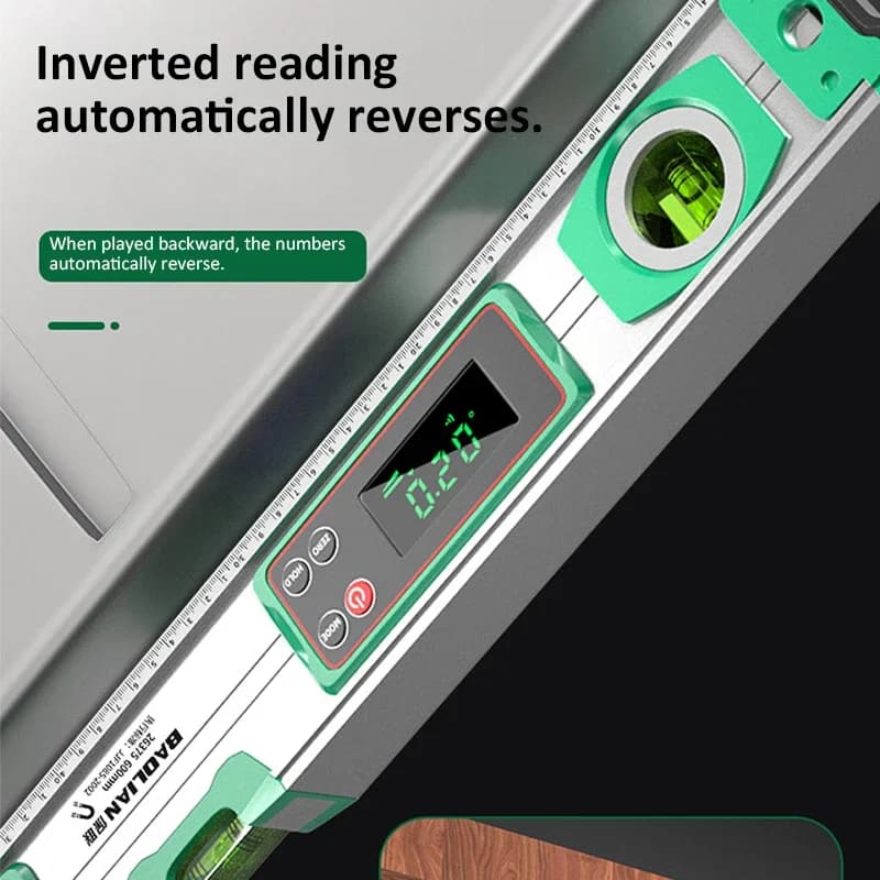 3-in-1 Digital Laser Level Ruler | Magnetic, 30-50cm | Aluminium Alloy Protractor - Thumbnail 6